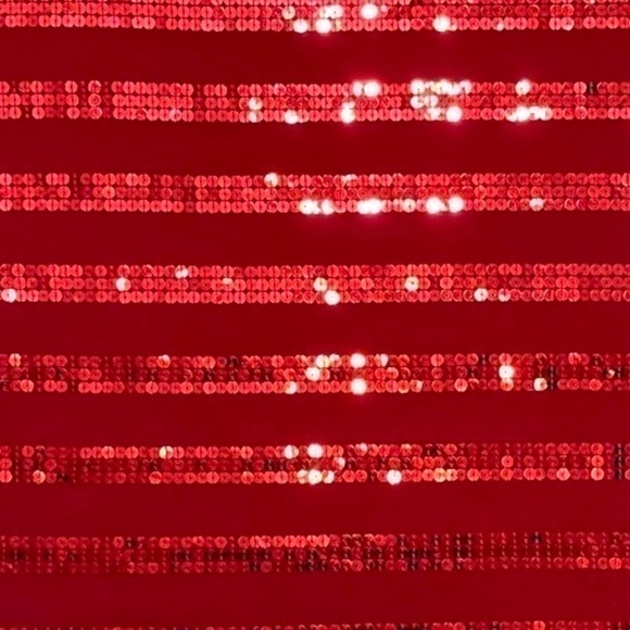 LOFT Ann Taylor Sequin Red Blouse Top Cotton Spandex Blend Valentine’s Day XS - Picture 9 of 16